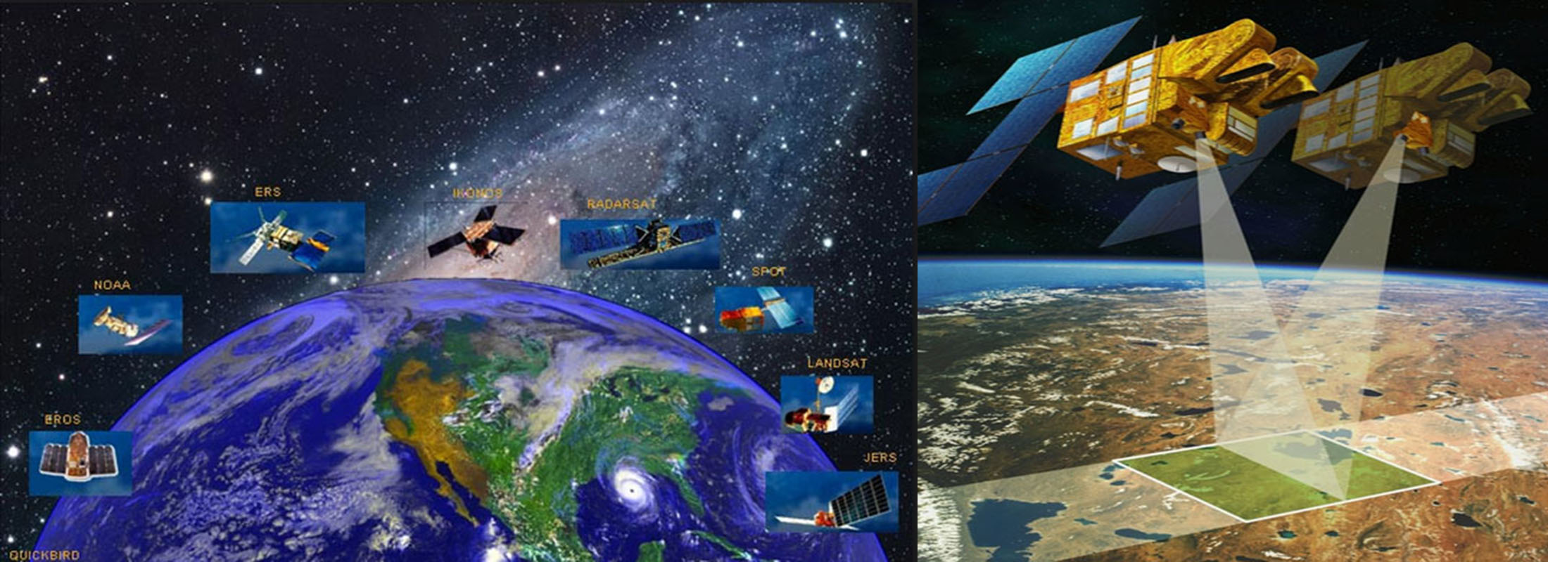 dessin de satellites balayant la terre @GEDES International