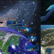 dessin de satellites balayant la terre @GEDES International